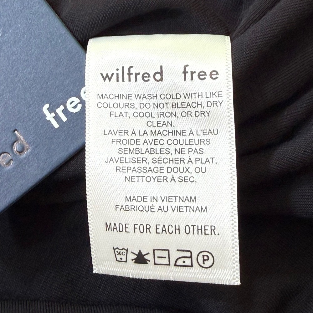 Aritzia Wilfred Free Diana Mini Dress Black Long Sleeve Body Con Small - Picture 9 of 10
